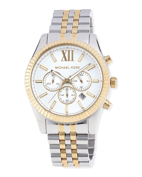 two tone mk watch.